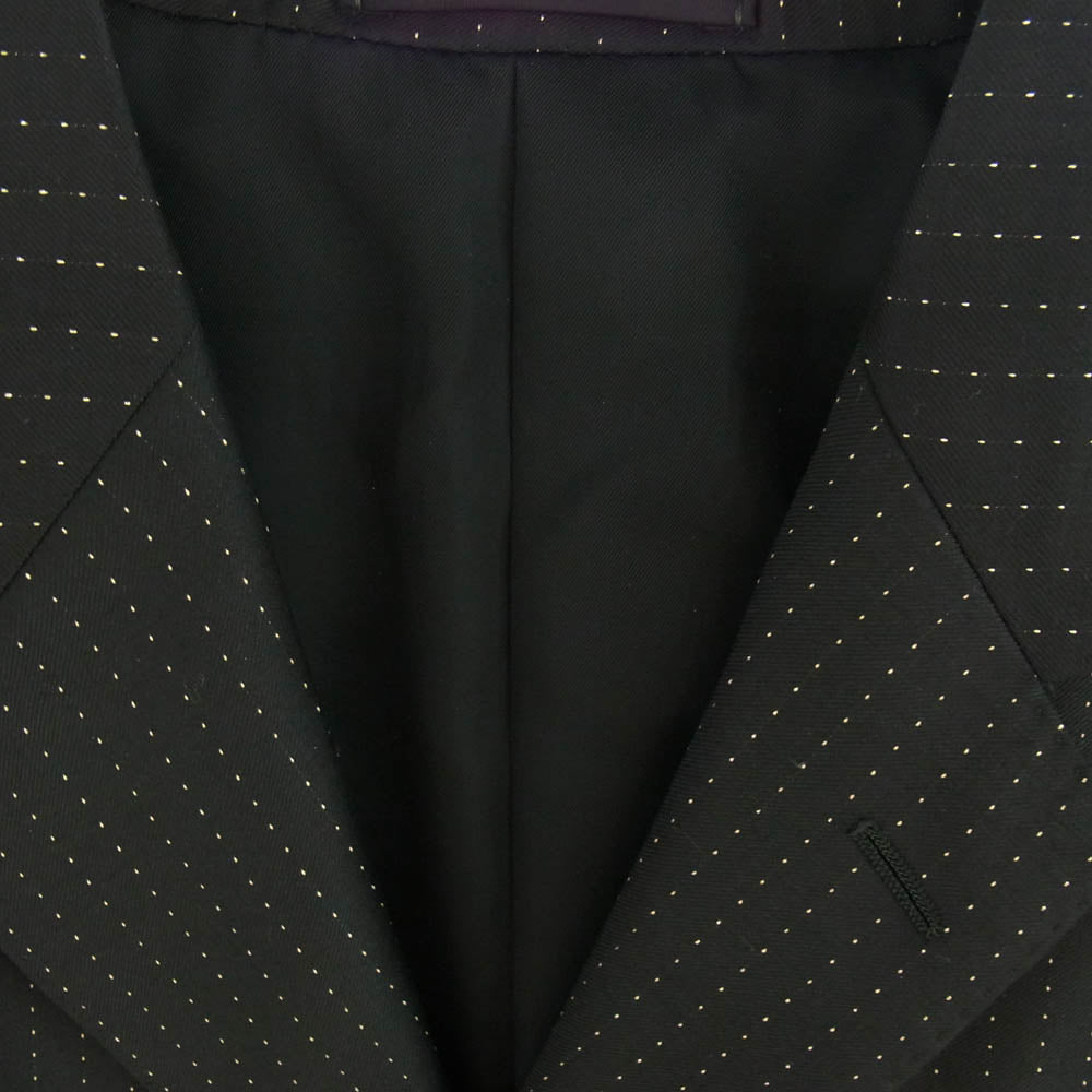 WACKO MARIA ワコマリア 23AW WMGP-DOGDAYS-SU00-A 店舗限定 GLITTER STITCH STRIPE 2B UNCONSTRUCTED JACKET GUILTY PARTIES CLOTH DORMEUIL ブラック系 L【新古品】【未使用】【中古】