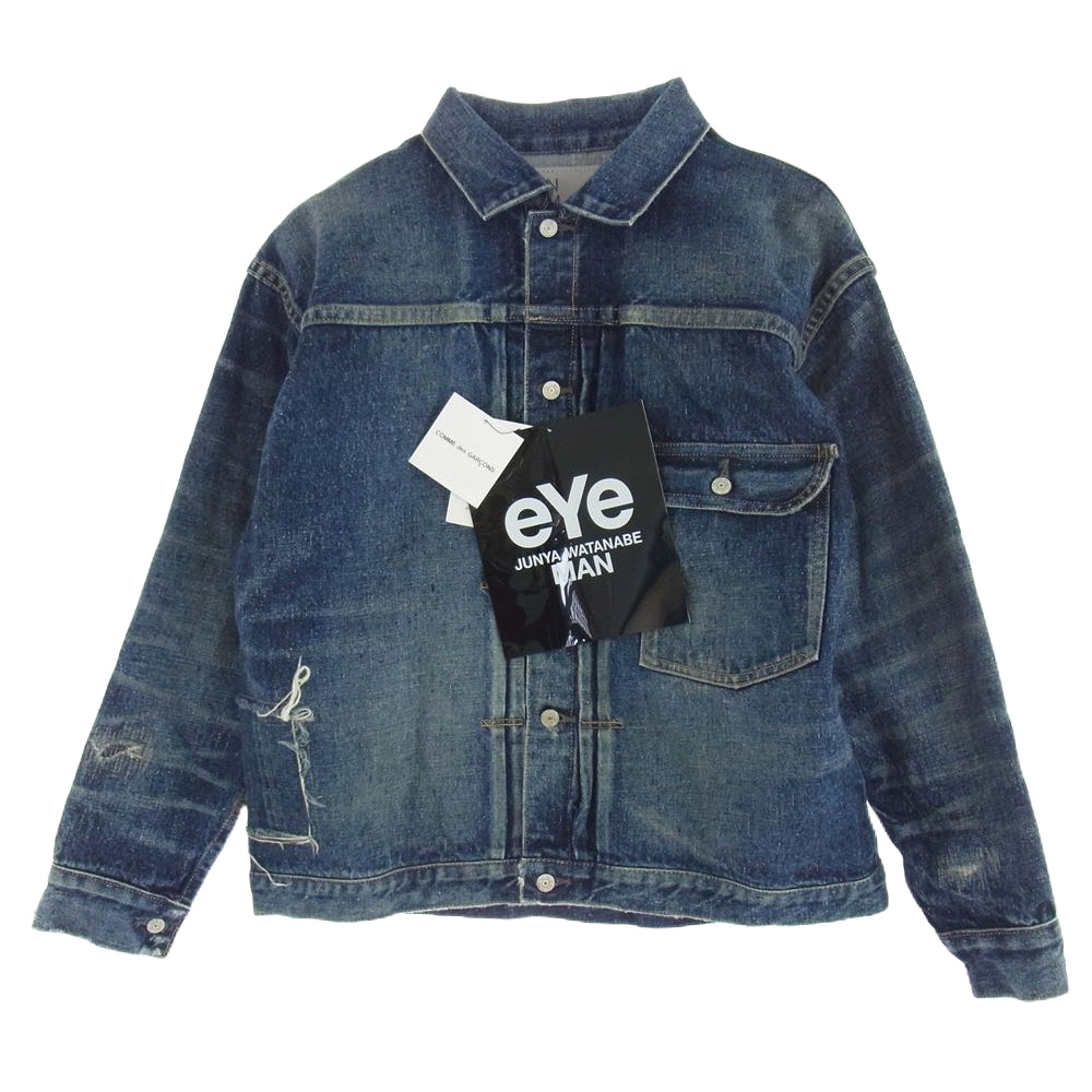 JUNYA WATANABE COMME des GARCONS MAN ジュンヤワタナベコムデギャルソンマン 24AW WN-J924-100 New Manual W Name Jacket デニム ジャケット インディゴブルー系 XS【新古品】【未使用】【中古】
