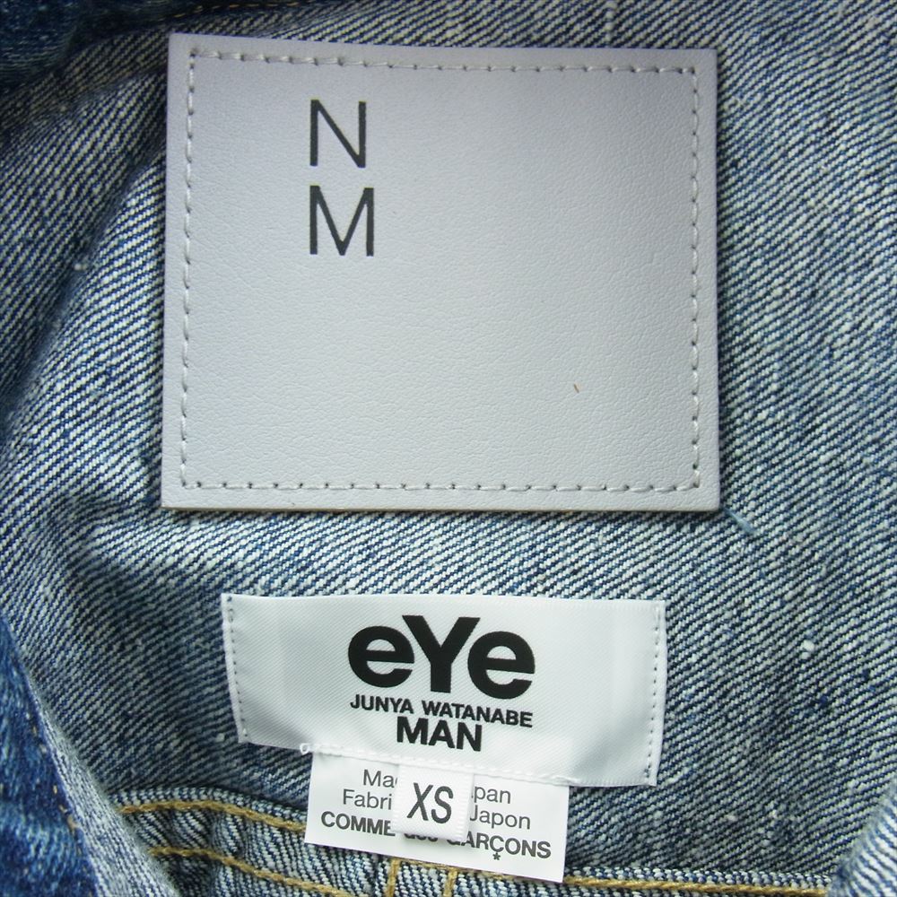 JUNYA WATANABE COMME des GARCONS MAN ジュンヤワタナベコムデギャルソンマン 24AW WN-J924-100 New Manual W Name Jacket デニム ジャケット インディゴブルー系 XS【新古品】【未使用】【中古】