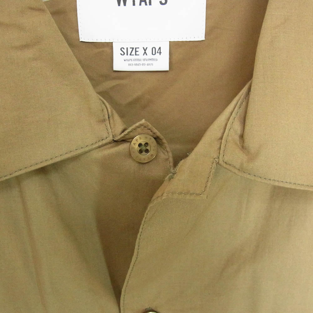 WTAPS ダブルタップス 23SS 231BRDT-SHM03 DECK/SS ミリタリー 半袖 シャツ カーキ系 X04【中古】