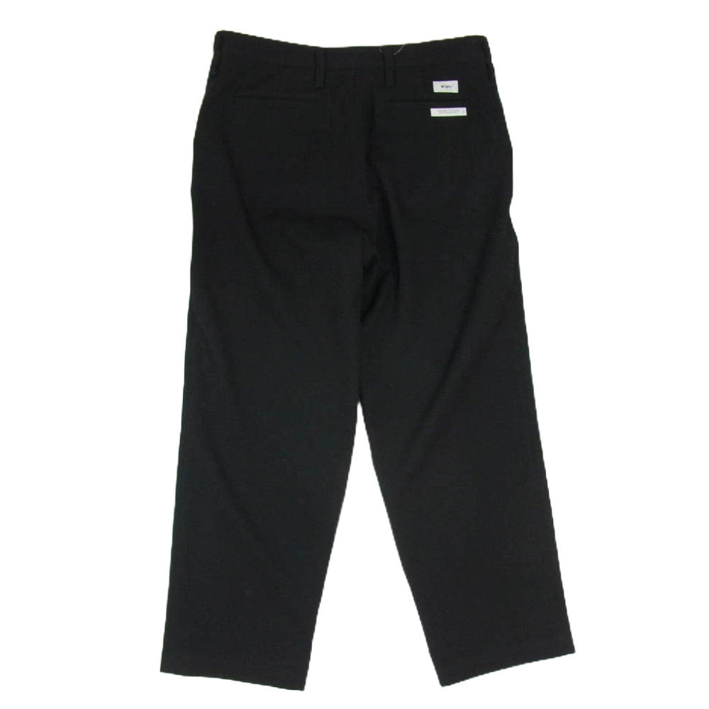 WTAPS ダブルタップス 23SS 231TQDT-PTM01 Crease DL / Trousers / Poly. Twill クリース トラウザーズ パンツ ブラック系 X03【中古】