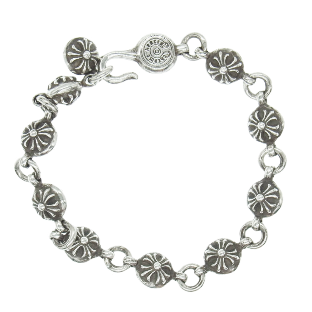 CHROME HEARTS クロムハーツ（原本無） 2024年 購入レシート付属 #2 NO2 BALL クロスボール ブレスレット シルバー系【中古】