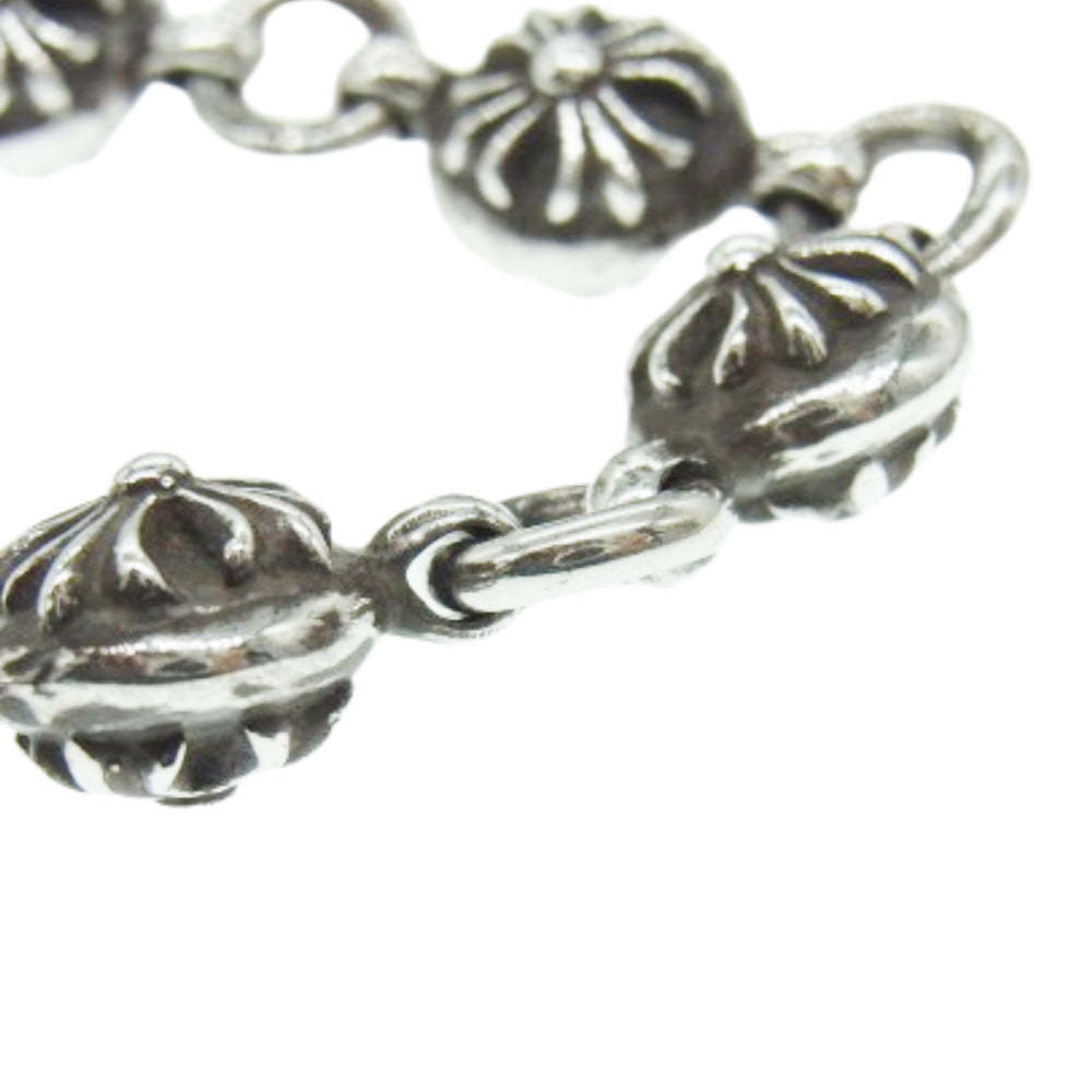 CHROME HEARTS クロムハーツ（原本無） 2024年 購入レシート付属 #2 NO2 BALL クロスボール ブレスレット シルバー系【中古】