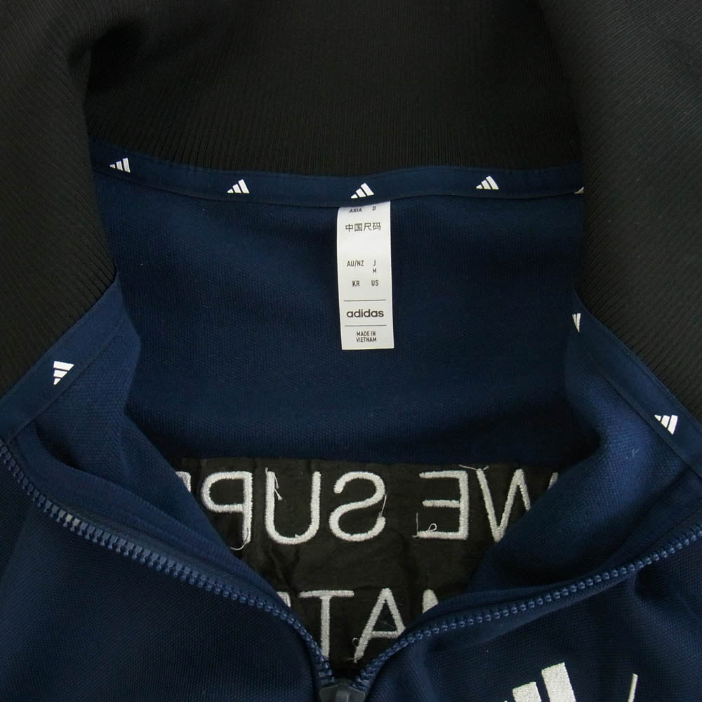 adidas アディダス CLUBHAUS クラブハウス IT6869 Track Jacket Wide Tapered Pants IT6870 トラック ジャケット ワイド パンツ セット ネイビー系 M【中古】