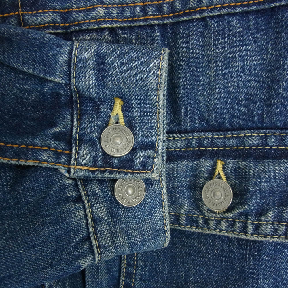 VISVIM ビズビム 14AW 0114205006001 SS 101 JKT DAMEGED 13oz 藍染め ディアパッチ デニム ジャケット インディゴブルー系 1【中古】