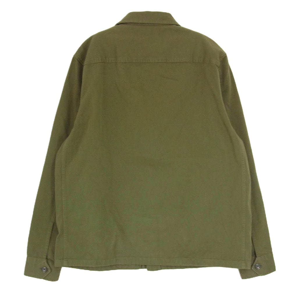 FRED PERRY フレッドペリー ワンポイント ロゴ ワーク シャツ ジャケット カーキ系 L【中古】