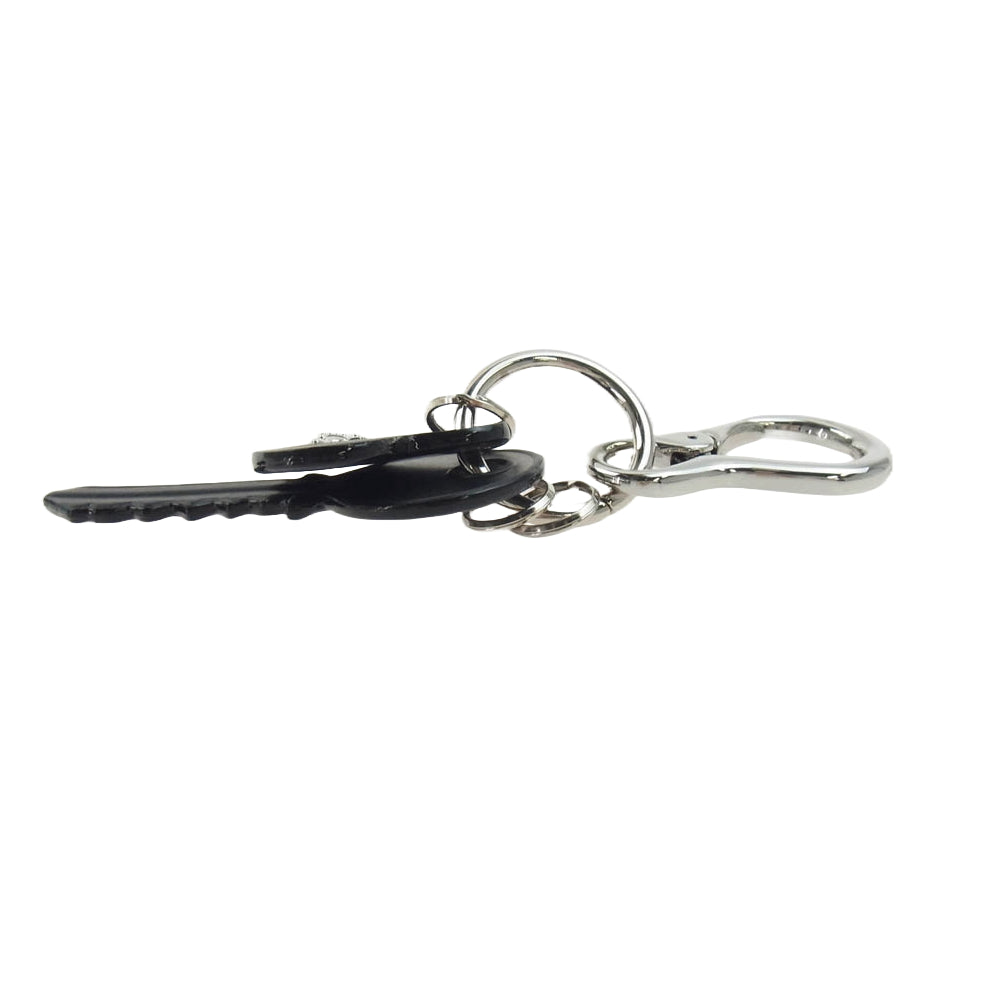 Vivienne Westwood ヴィヴィアンウエストウッド KEY CHARM レザー キーチェーン キーリング シルバー系 ブラック系【美品】【中古】