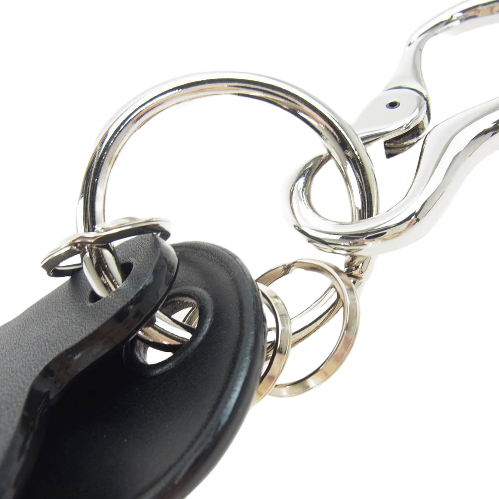 Vivienne Westwood ヴィヴィアンウエストウッド KEY CHARM レザー キーチェーン キーリング シルバー系 ブラック系【美品】【中古】