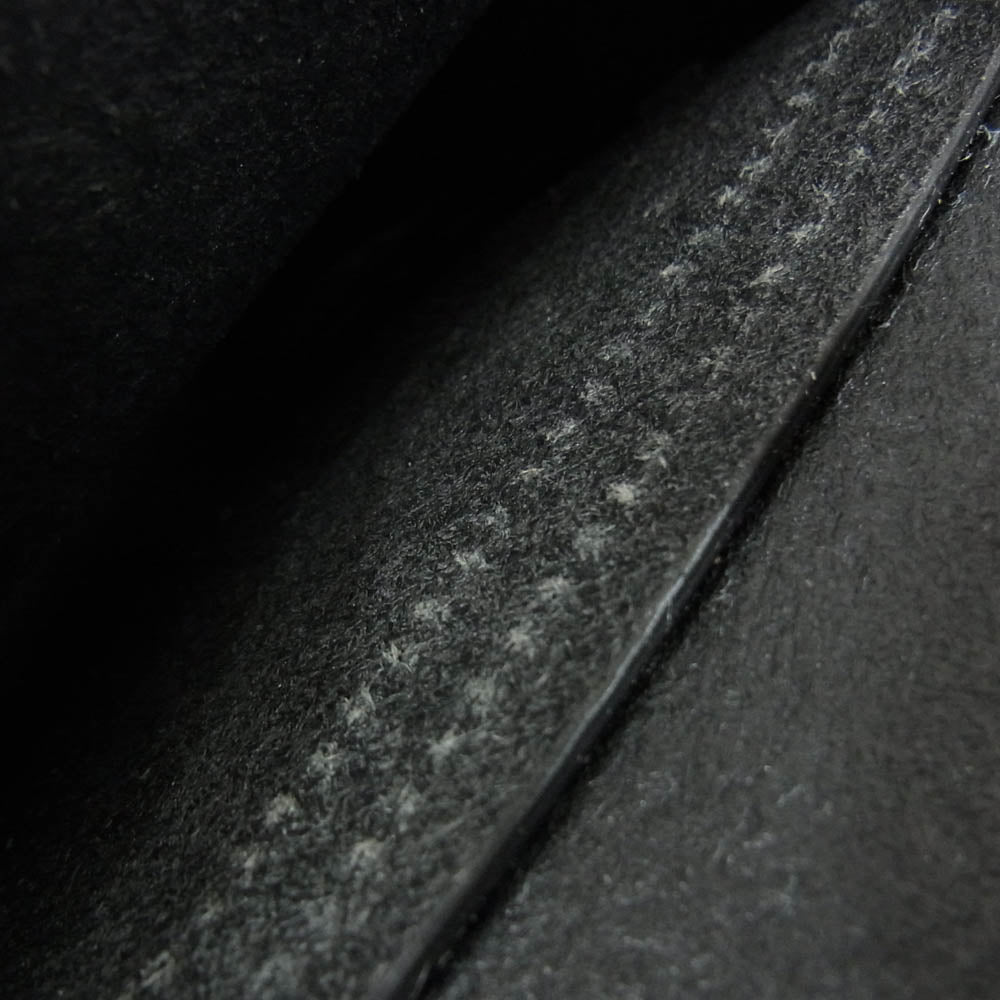 FRED PERRY フレッドペリー BURNISHED LEATHER POUCH レザー ショルダー バッグ ブラック系【中古】