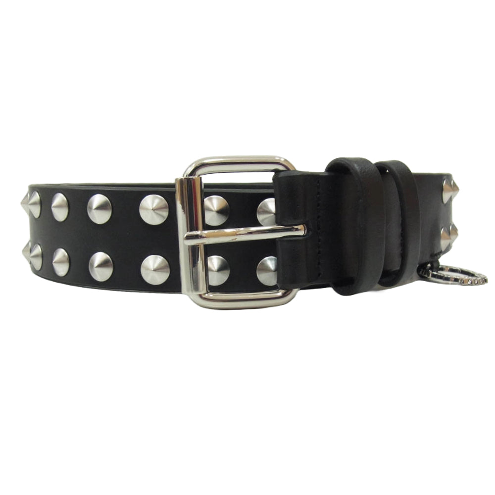 RAF SIMONS ラフシモンズ × fred perry スタッズ レザー ベルト ブラック系【美品】【中古】