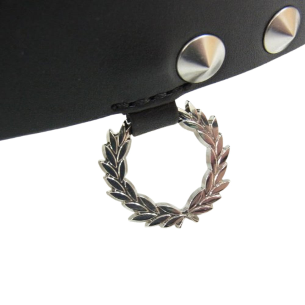 RAF SIMONS ラフシモンズ × fred perry スタッズ レザー ベルト ブラック系【美品】【中古】