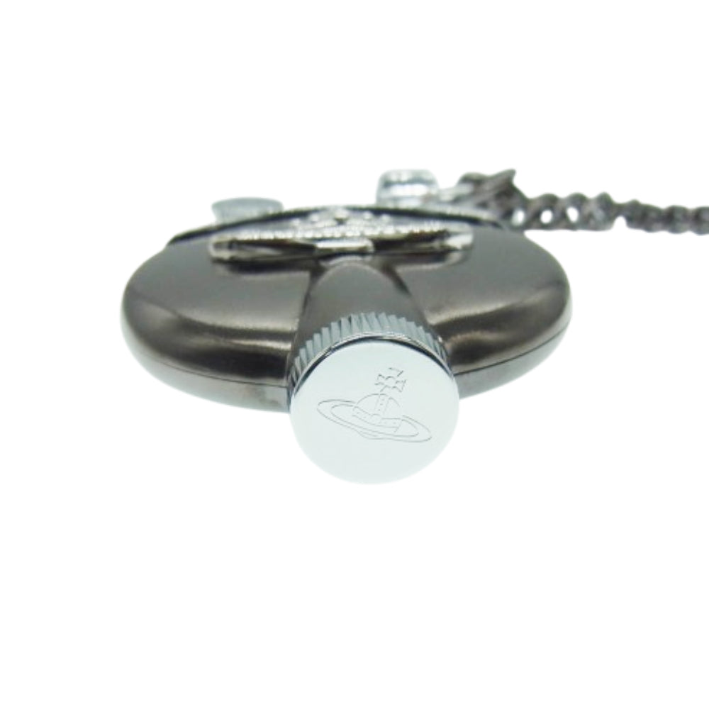 Vivienne Westwood ヴィヴィアンウエストウッド 5147ER メタルORB チェーン付 オイル ライター ネックレス シルバー系 F【美品】【中古】
