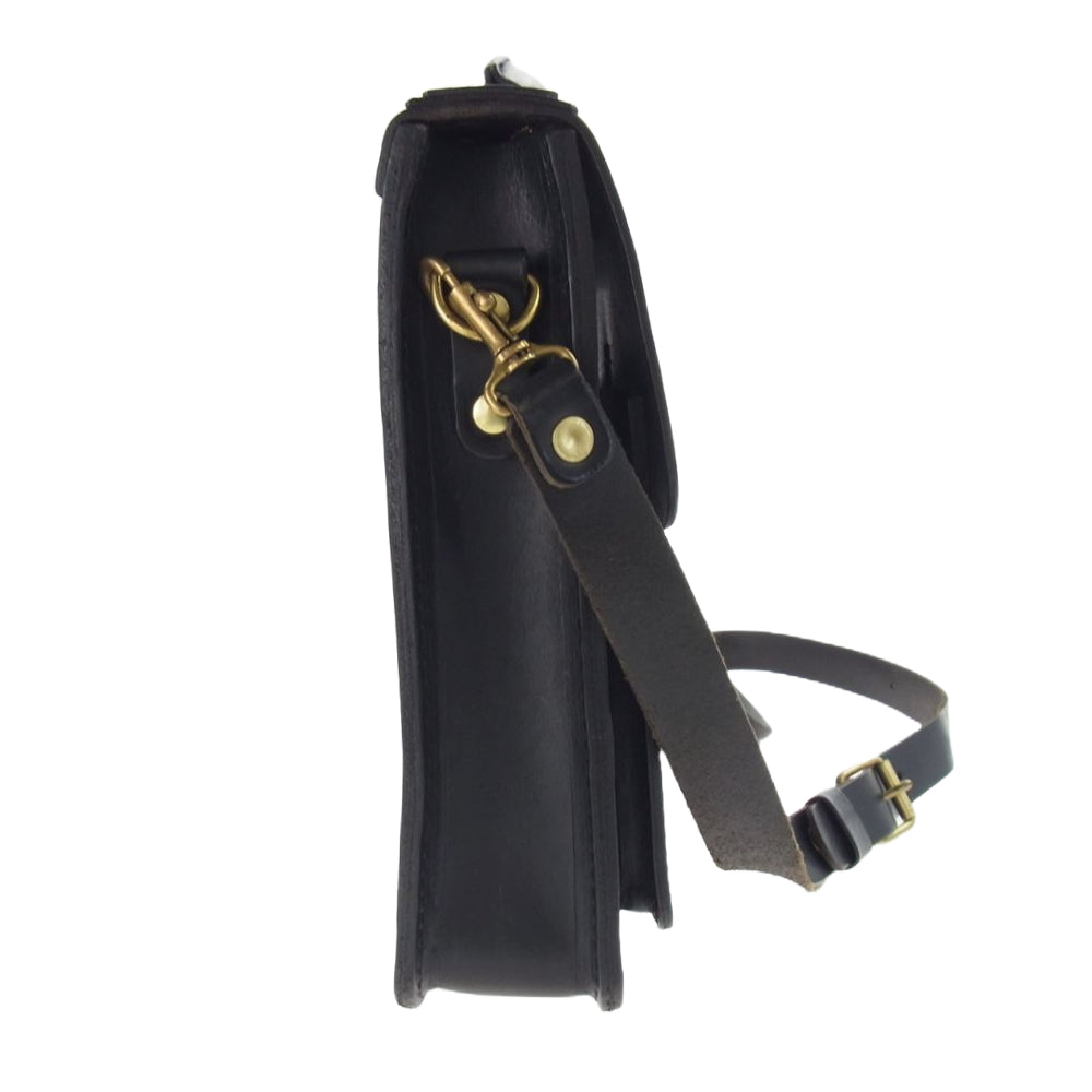 HERZ ヘルツ 2WAY レザー ビジネスバッグ ショルダーバッグ ブラック系【中古】