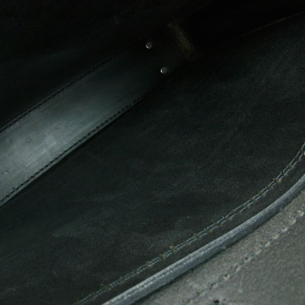 HERZ ヘルツ 2WAY レザー ビジネスバッグ ショルダーバッグ ブラック系【中古】