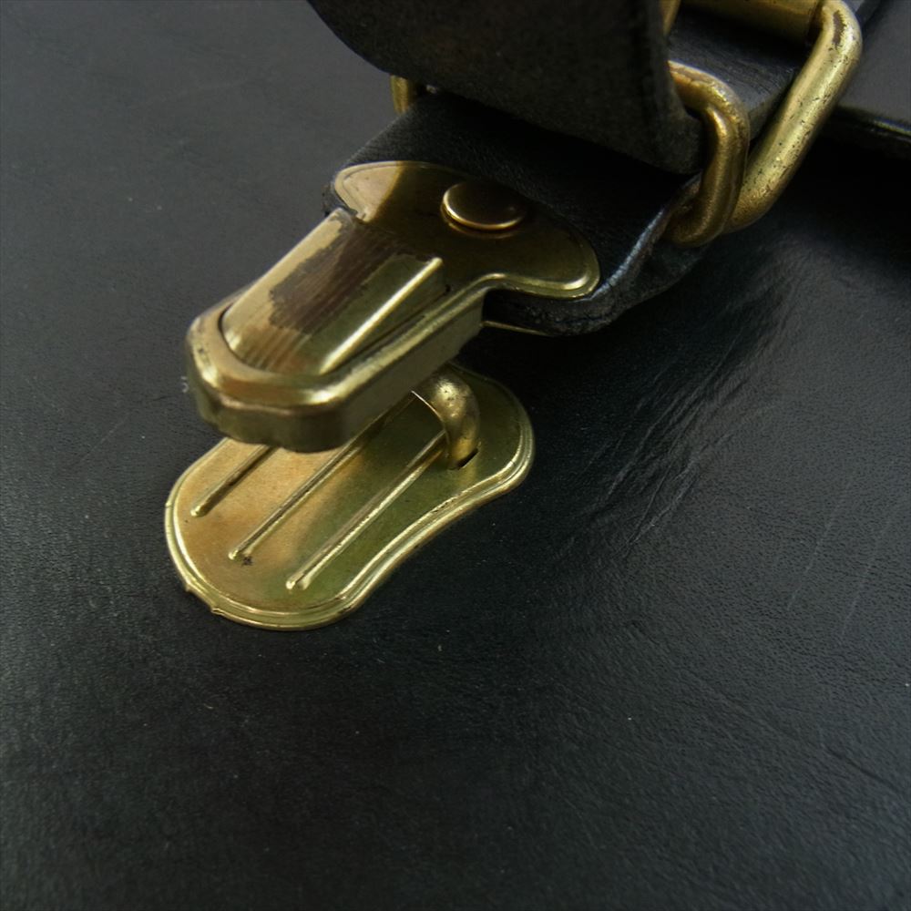 HERZ ヘルツ 2WAY レザー ビジネスバッグ ショルダーバッグ ブラック系【中古】