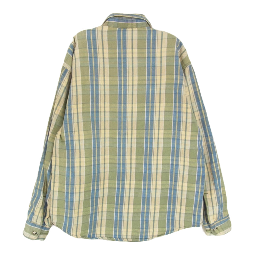 プレンティス 80s USA製 ヴィンテージ  チェック ネルシャツ グリーン系 M【中古】