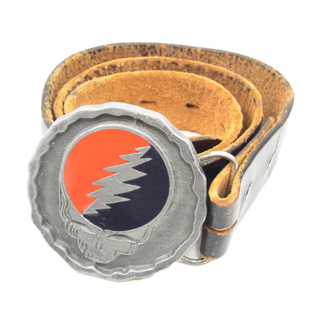 ヴィンテージ Grateful Dead  STEAL YOUR FACE Buckle グレイトフルデッド ベルト バックル ブラウン系【中古】