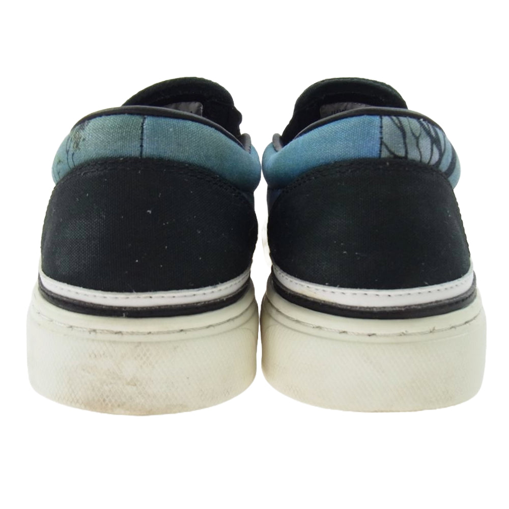 UNDERCOVER アンダーカバー 19S JUW4F01-1 John UNDERCOVER WITCH キャンバス スリッポン スニーカー ブルー系 マルチカラー系 Lサイズ【中古】