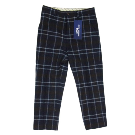 JUNYA WATANABE COMME des GARCONS MAN ジュンヤワタナベコムデギャルソンマン AD2024 WN-P018-051-1-1 チェック ウール パンツ ネイビー系 XS【新古品】【未使用】【中古】