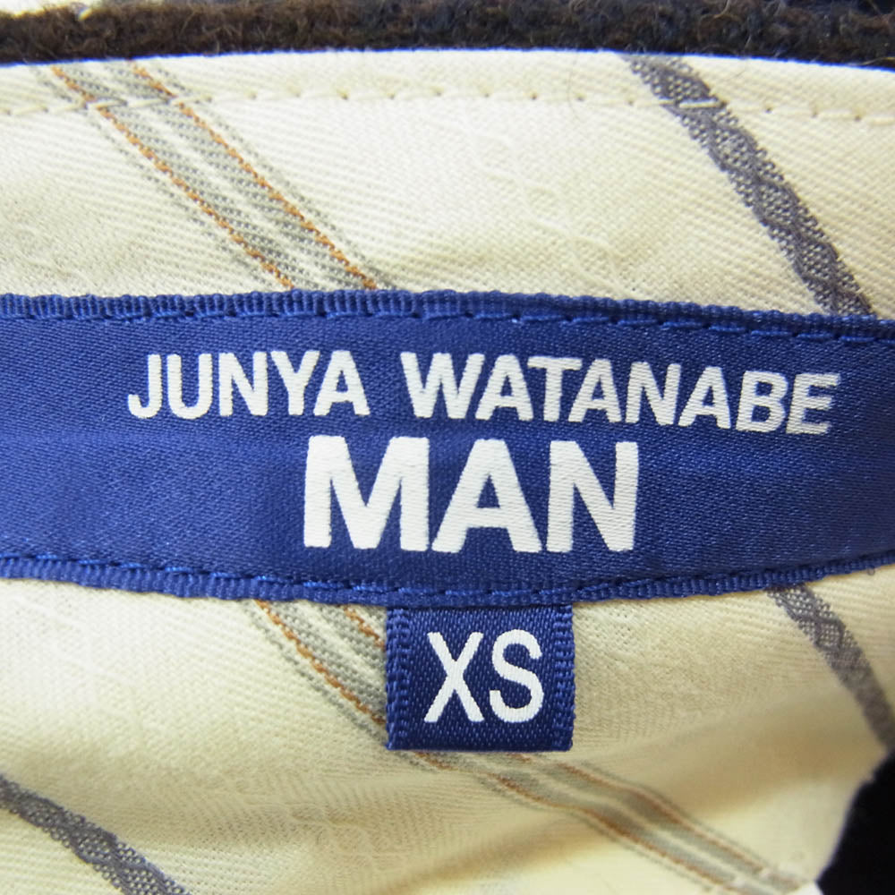 JUNYA WATANABE COMME des GARCONS MAN ジュンヤワタナベコムデギャルソンマン AD2024 WN-P018-051-1-1 チェック ウール パンツ ネイビー系 XS【新古品】【未使用】【中古】