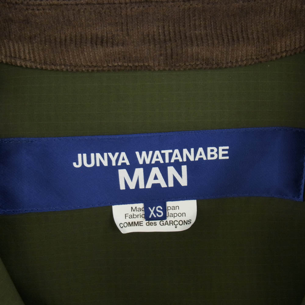 JUNYA WATANABE COMME des GARCONS MAN ジュンヤワタナベコムデギャルソンマン AD2024 WN-J008-051-1-1 綿 デニム 多素材 パッチ ワーク ジャケット チェック ブラウン系 XS【新古品】【未使用】【中古】