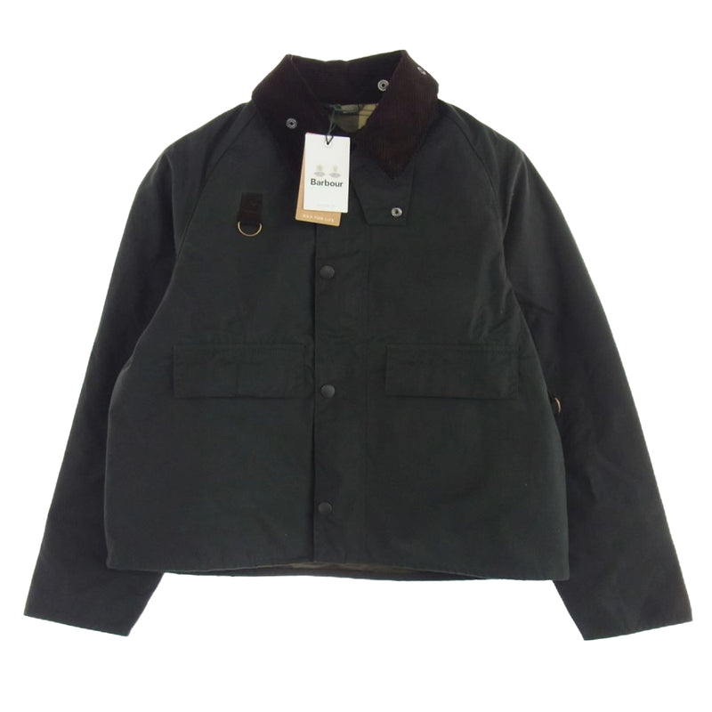 Barbour バブアー 242MWX1212 SPEY WAX JACKET スペイ ワックス コットン ショート ジャケット ブラック系 L【極上美品】【中古】