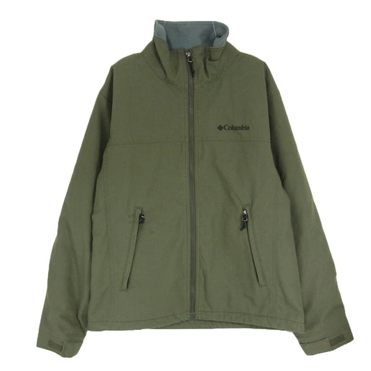 Columbia コロンビア PM0419 レイクパウエル ジャケット ナイロン 裏地フリース カーキ系 M【中古】