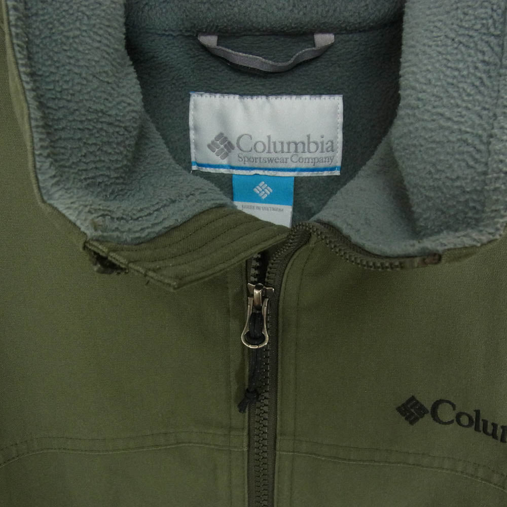 Columbia コロンビア PM0419 レイクパウエル ジャケット ナイロン 裏地フリース カーキ系 M【中古】