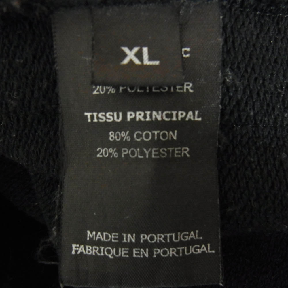 VETEMENTS ヴェトモン UE51TR700B ロゴテープ プルオーバー パーカー フーディ ブラック系 XL【中古】