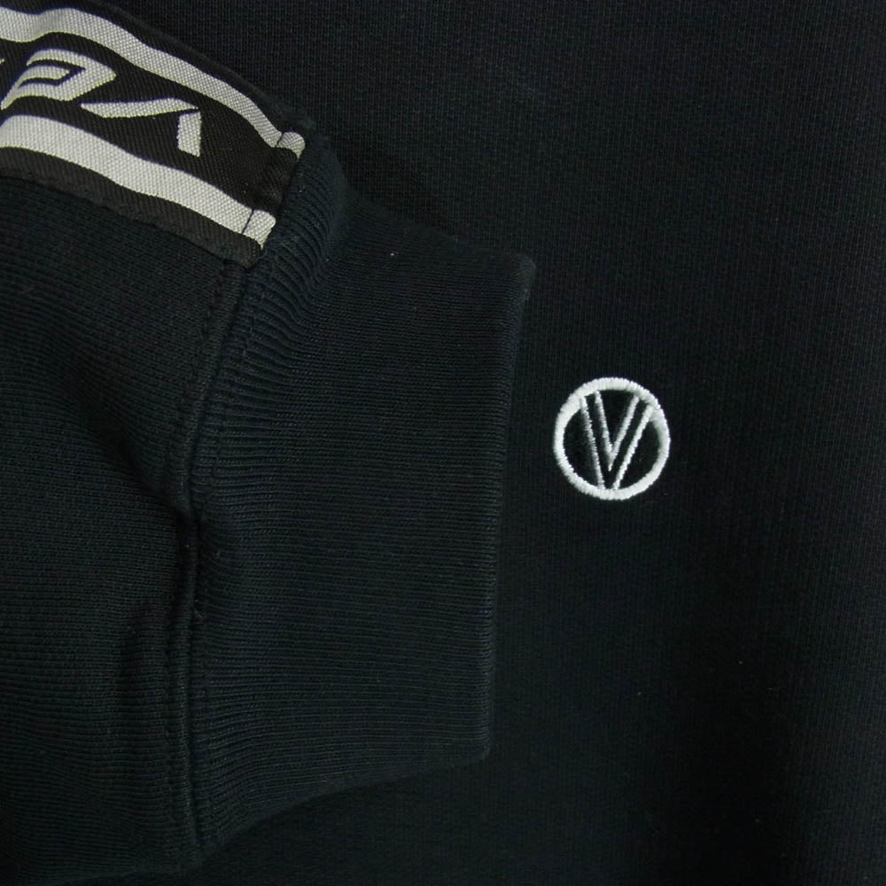 VETEMENTS ヴェトモン UE51TR700B ロゴテープ プルオーバー パーカー フーディ ブラック系 XL【中古】