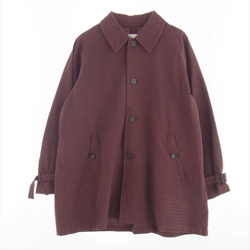 イージートゥウェアー 22SS CT001 SASHIKO CLOTH COAT 刺し子 コート エンジ系 48【中古】