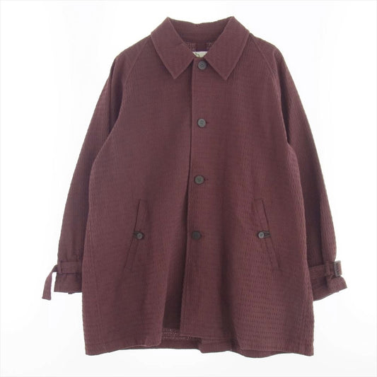 イージートゥウェアー 22SS CT001 SASHIKO CLOTH COAT 刺し子 コート エンジ系 48【中古】