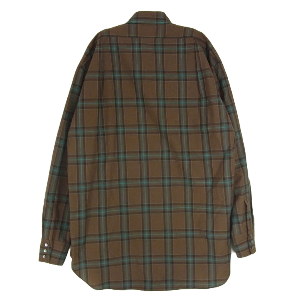 インテリム HYPER BIG WATER REPELLENT CHECK LONG HORN WESTERN SHIRTS ハイパー ビッグ チェック ウエスタン シャツ ブラウン系 4【中古】
