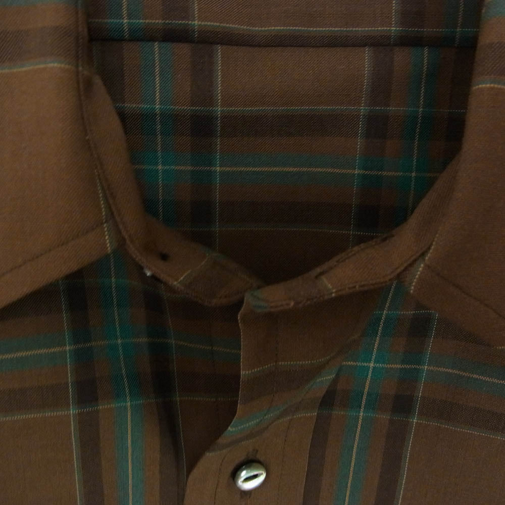 インテリム HYPER BIG WATER REPELLENT CHECK LONG HORN WESTERN SHIRTS ハイパー ビッグ チェック ウエスタン シャツ ブラウン系 4【中古】