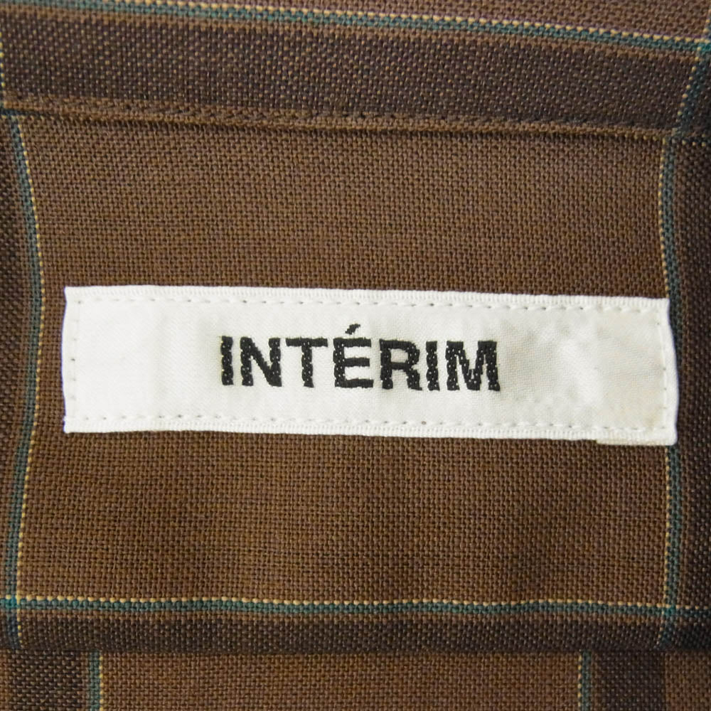 インテリム HYPER BIG WATER REPELLENT CHECK LONG HORN WESTERN SHIRTS ハイパー ビッグ チェック ウエスタン シャツ ブラウン系 4【中古】