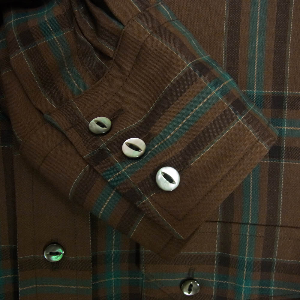 インテリム HYPER BIG WATER REPELLENT CHECK LONG HORN WESTERN SHIRTS ハイパー ビッグ チェック ウエスタン シャツ ブラウン系 4【中古】