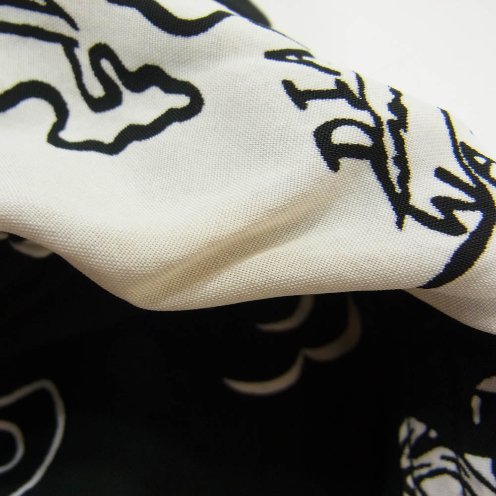 SUN SURF サンサーフ SS39012 RAYON HAWAIIAN SHIRT SHOWING HAWAIIAN ISLAND ハワイアン アロハ シャツ ブラック系 M【中古】