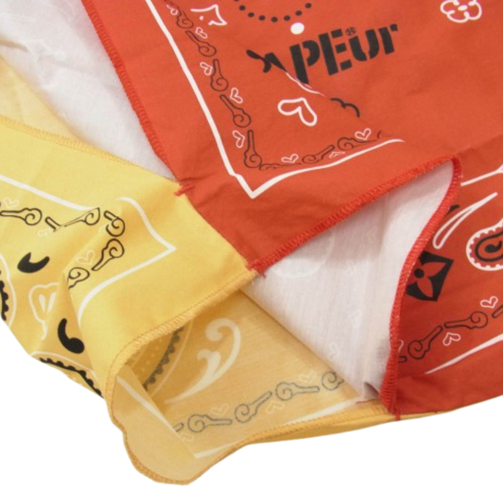 SAPEUR サプール × ビックリマン コラボ バンダナトート バッグ レッド系【中古】