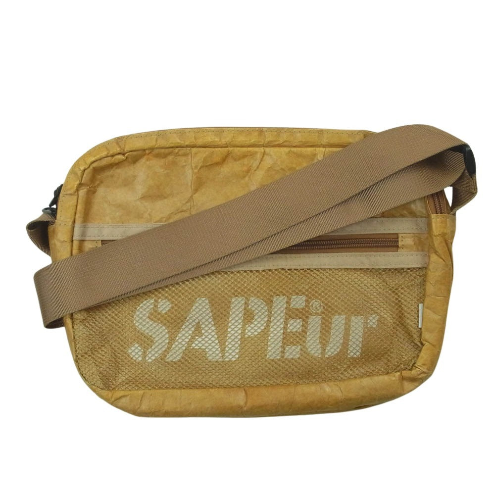 SAPEUR サプール ペーパー ショルダー バッグ 中国製 ライトブラウン系【中古】