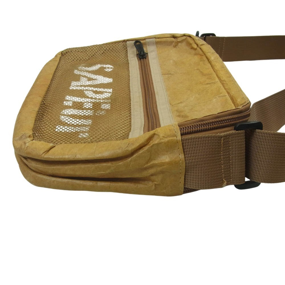 SAPEUR サプール ペーパー ショルダー バッグ 中国製 ライトブラウン系【中古】