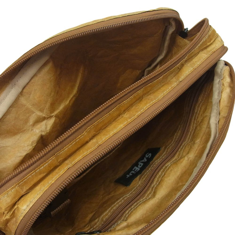 SAPEUR サプール ペーパー ショルダー バッグ 中国製 ライトブラウン系【中古】