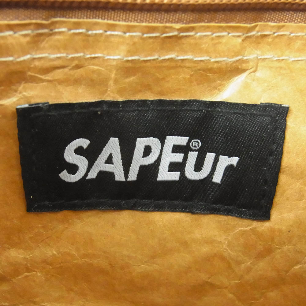 SAPEUR サプール ペーパー ショルダー バッグ 中国製 ライトブラウン系【中古】