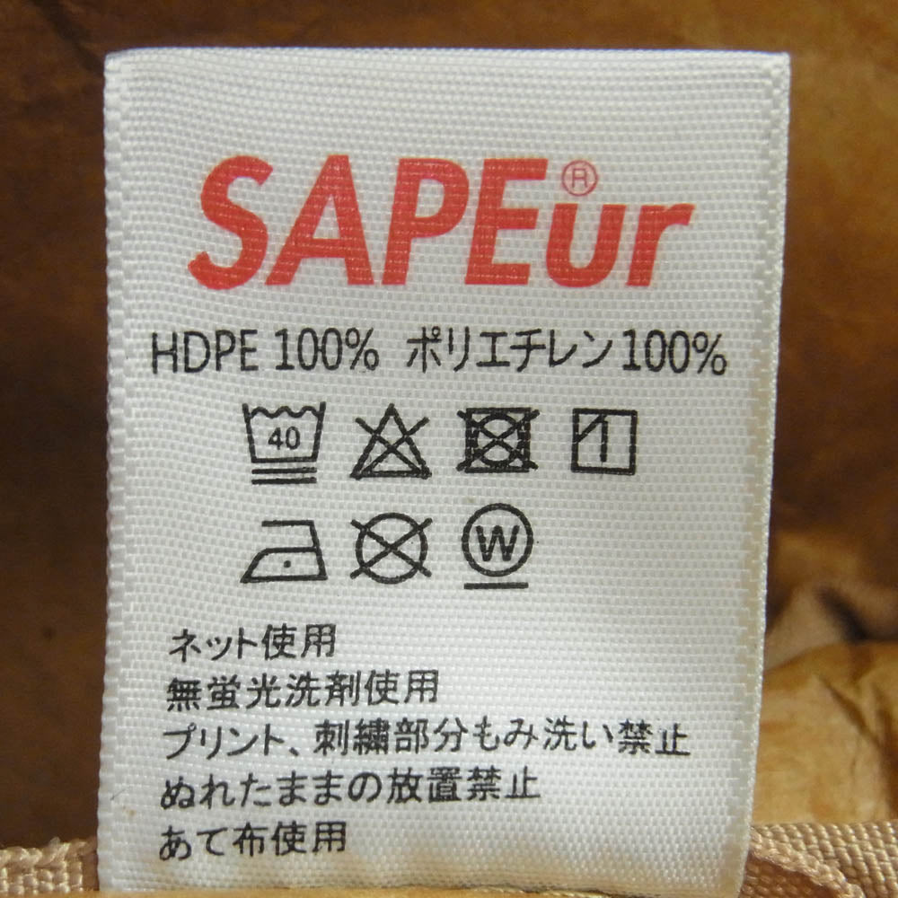 SAPEUR サプール ペーパー ショルダー バッグ 中国製 ライトブラウン系【中古】