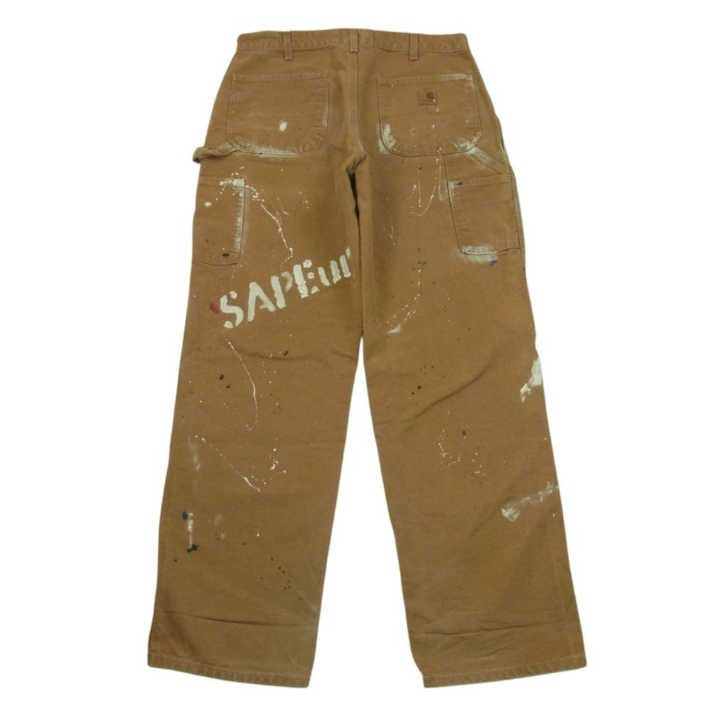 SAPEUR サプール Carhartt カーハート ペインター ワーク パンツ ブラウン系 L 34【中古】