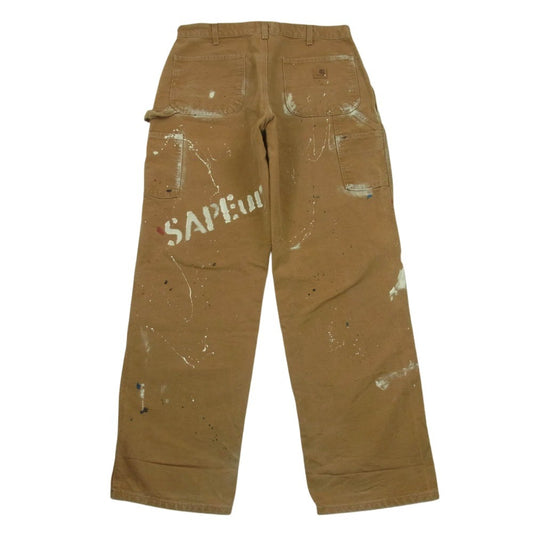 SAPEUR サプール Carhartt カーハート ペインター ワーク パンツ ブラウン系 L 34【中古】