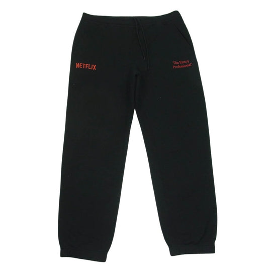 エンノイ Stylistshibutsu x Netflix スタイリスト私物 ネットフリックス スウェット パンツ ブラック系 XL【中古】