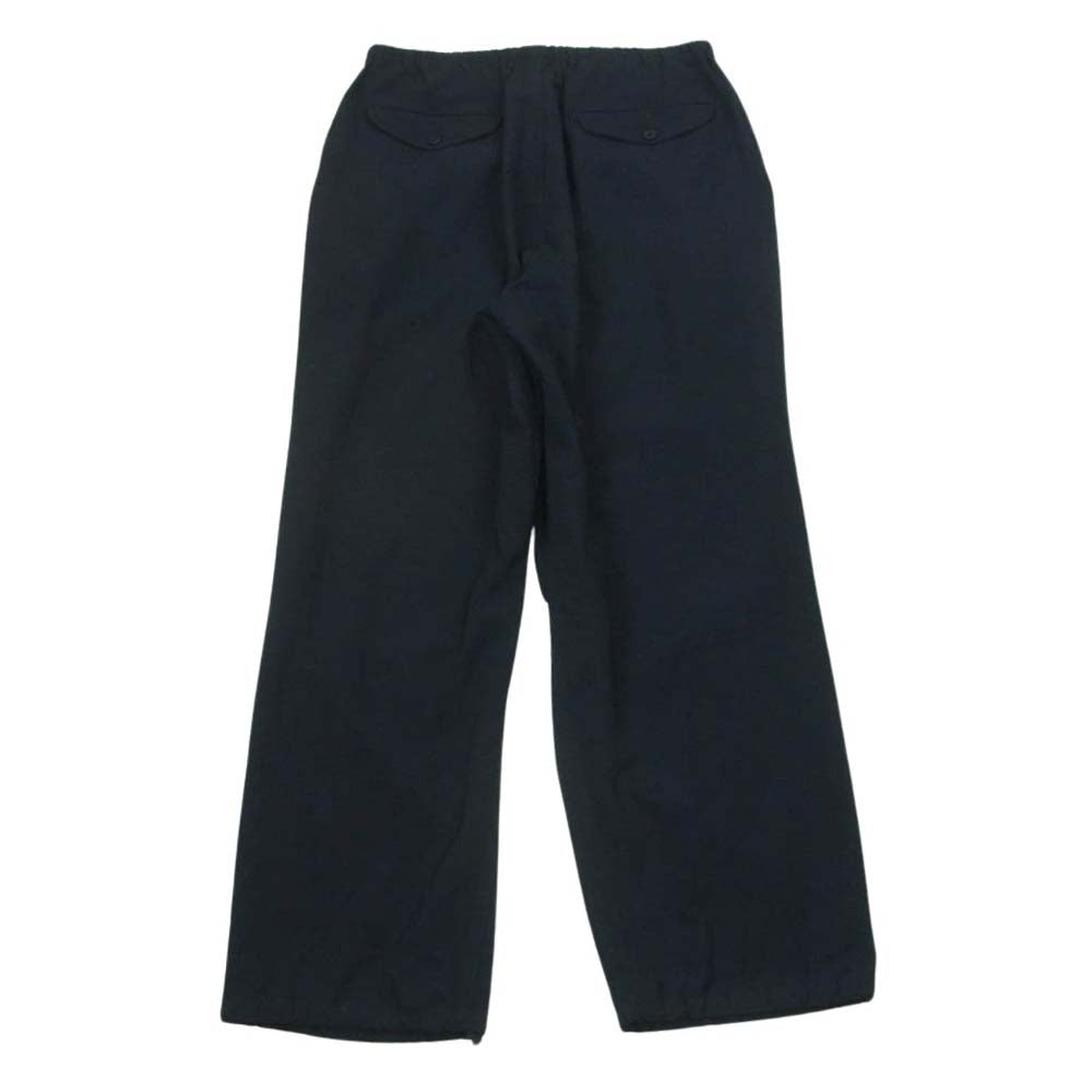 COMOLI コモリ 23SS X01-03006 ウール ニー タック パンツ 日本製 ダークネイビー系 3【中古】