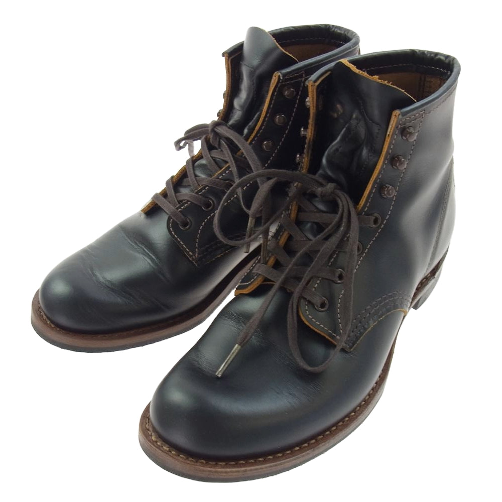 RED WING レッドウィング BECKMAN BOOTS FLAT BOX Black Klondike 茶芯 ベックマンフラットボックス ブラック クロンダイク ブーツ ブラック系 26.5cm【中古】