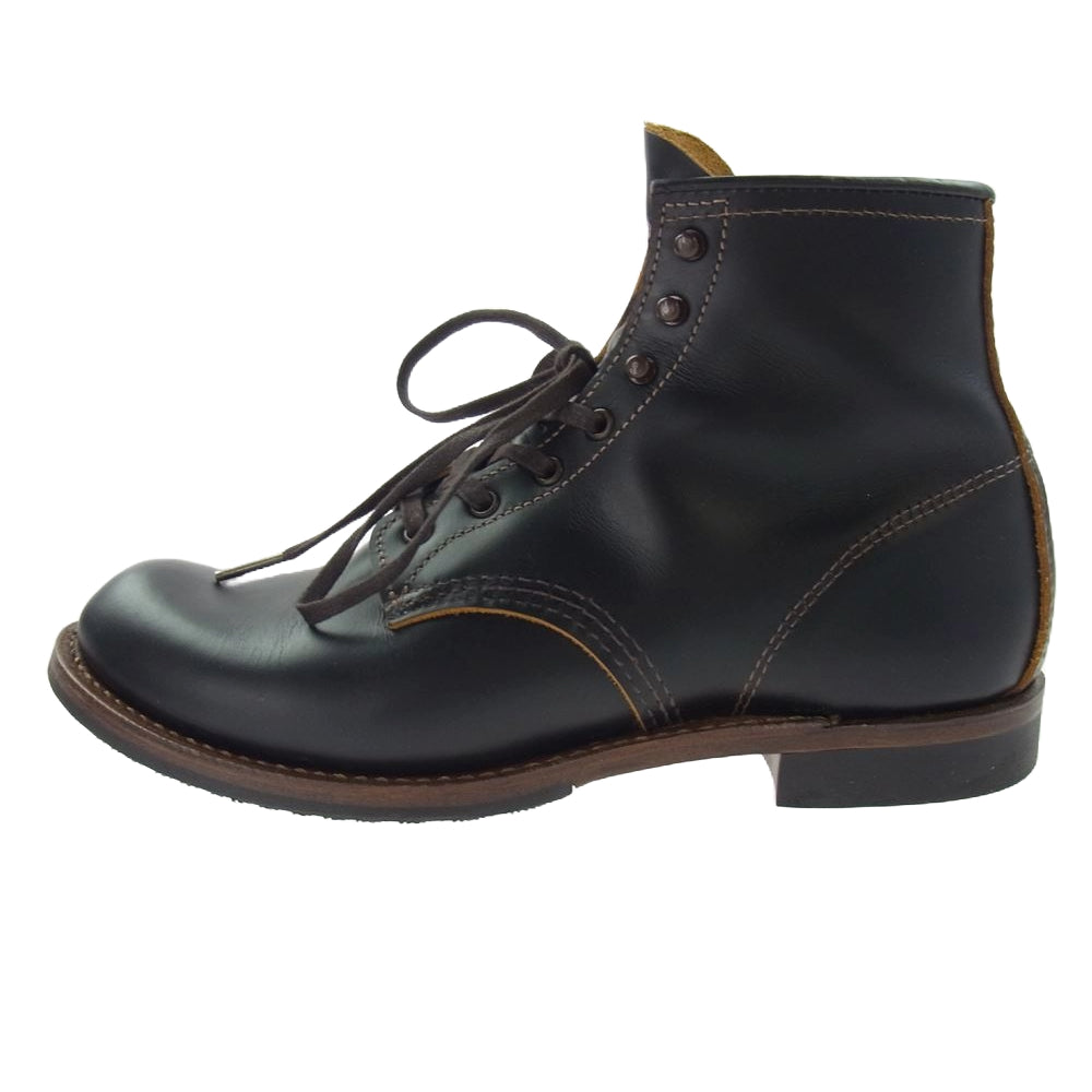 RED WING レッドウィング BECKMAN BOOTS FLAT BOX Black Klondike 茶芯 ベックマンフラットボックス ブラック クロンダイク ブーツ ブラック系 26.5cm【中古】