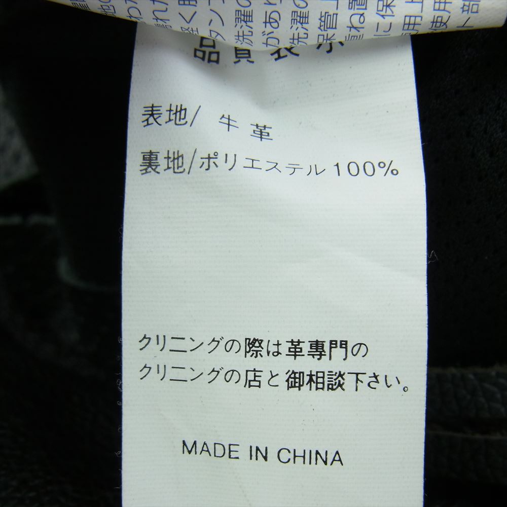 KADOYA カドヤ LAXSFP-068 パンチング レザー メッシュ シングル ライダース ジャケット Mサイズ ブラック系 M【中古】